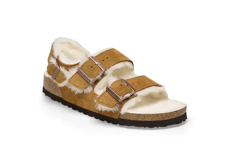 Image 1 of Birkenstock Milano Suede Leather Shearling Narrow Women's