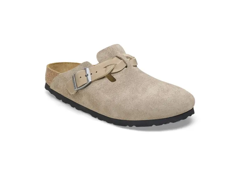 Image 1 of Birkenstock Boston Braided Suede Leather Narrow Women's