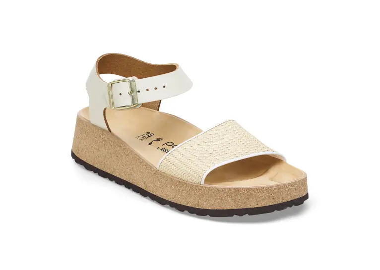 Image 1 of Birkenstock Glenda Natural Leather Synthetics Narrow Women's