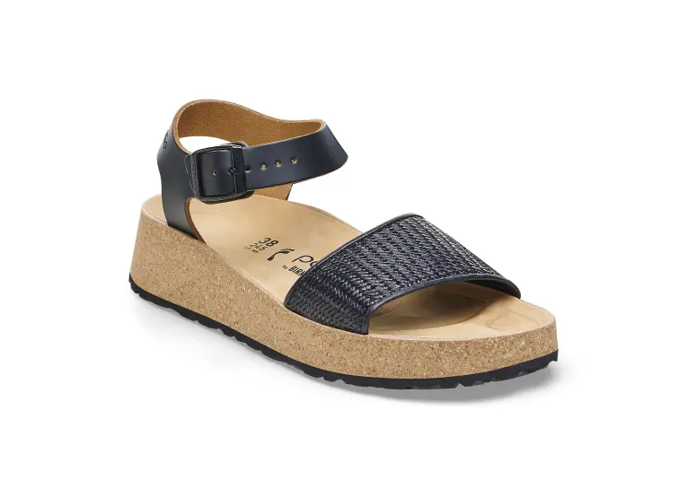 Image 1 of Birkenstock Glenda Natural Leather Synthetics Narrow Women's