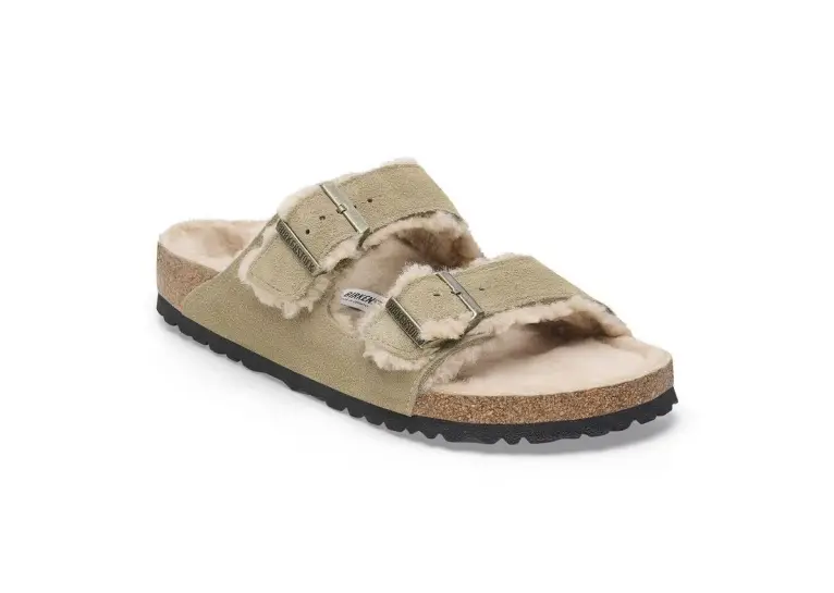 Image 1 of Birkenstock Arizona Shearling Suede Leather Narrow Women's