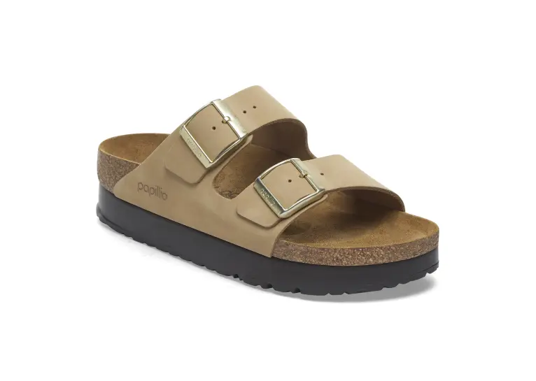 Image 1 of Birkenstock Arizona Flex Platform Nubuck Leather Narrow Women's