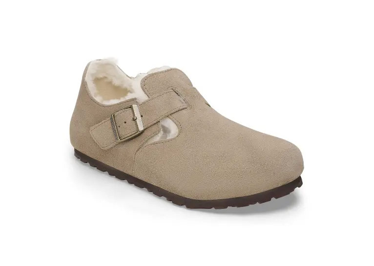 Image 1 of Birkenstock London Shearling Suede Leather Narrow Women's