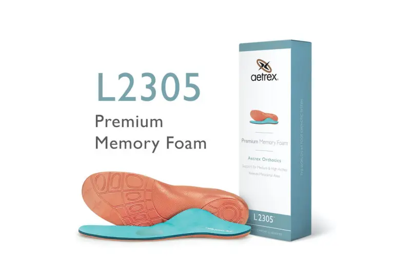 Image 1 of Aetrex Premium Memory Foam Med/High Arch W/ Metatarsal Support Men's
